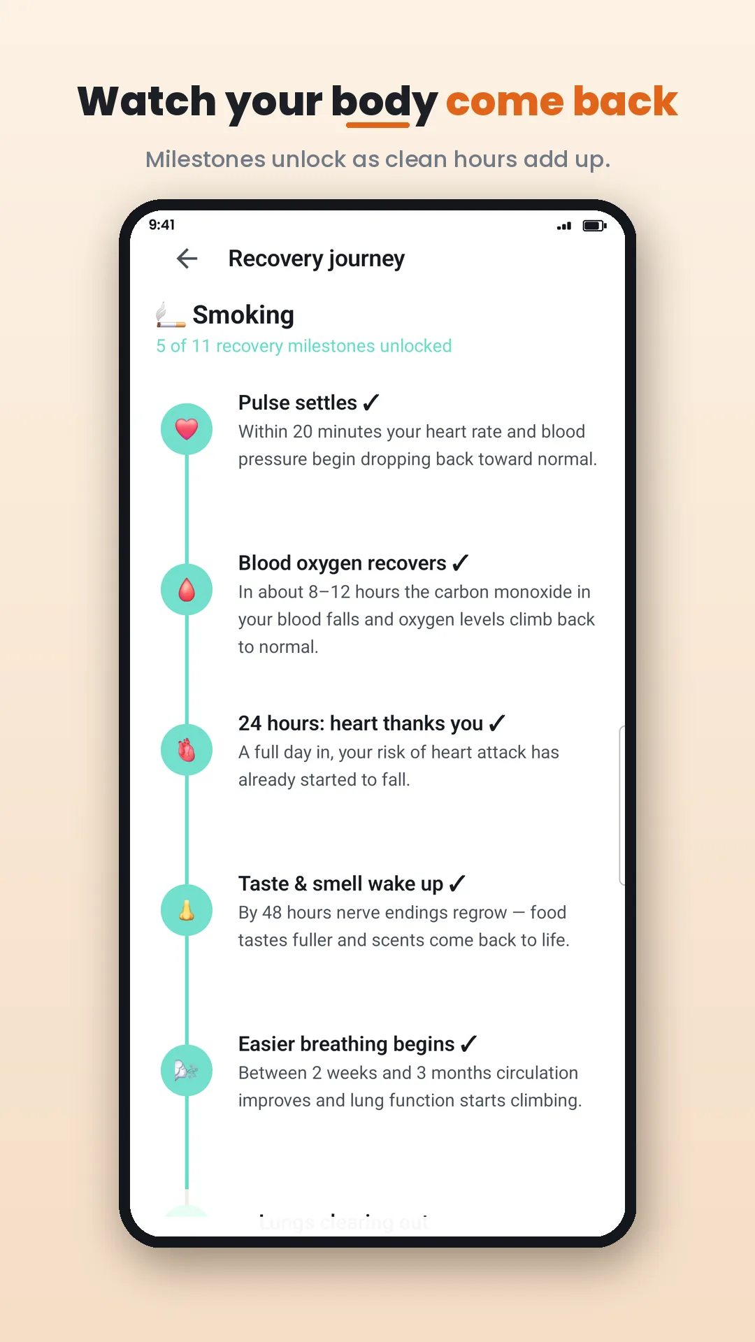 QuitWin: Addiction Tracker Android app screenshot 4 of 8 — Quit anything. Win every day.